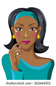 Pretty young afro woman