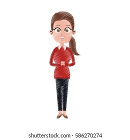 pretty young business woman icon image 