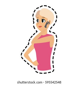 pretty young woman icon image 