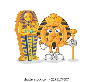 the pretzel ancient egypt cartoon. cartoon mascot vector