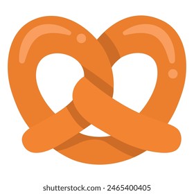 pretzel appetizer salty illustration isolated