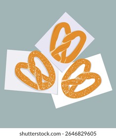 pretzel. Appetizing Bavarian pretzel icon.