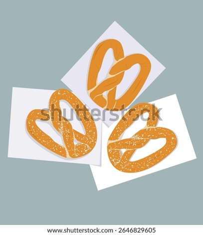 pretzel. Appetizing Bavarian pretzel icon.