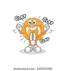 the pretzel applause illustration. character vector