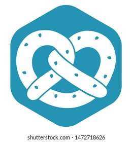 Pretzel badge. A simple illustration of a vector pretzel icon for the Internet. Traditional German food.