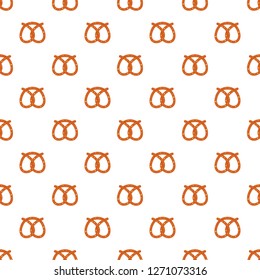 Pretzel bakery pattern seamless vector repeat for any web design