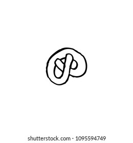 Pretzel, bakery vector icon