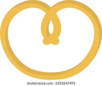 pretzel, baking, food, snack, bread, icon, vector, symbolo