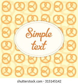 Pretzel beer snack. Seamless pattern.