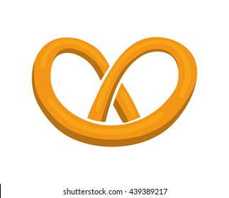 Pretzel bread icon. Bakery design. vector graphic