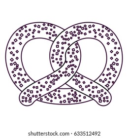 Pretzel bread icon. Oktoberfest germany culture festival and celebration theme. Isolated design. Vector illustration