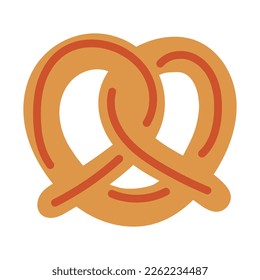 Pretzel bread icon. Vector illustration.