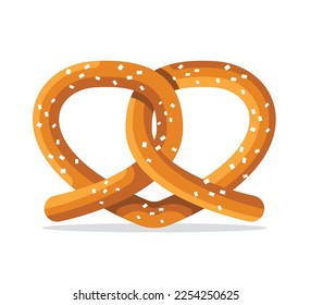 Pretzel cartoon isolated vector illustration