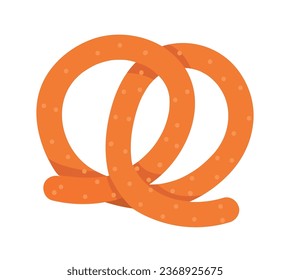 pretzel cookie salt icon isolated