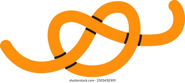 Pretzel Cookie Snack Vector Illustration