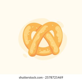 Pretzel cookies dessert vector illustration.