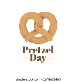 Pretzel Day, Vector Illustration. Suitable for Greeting Card, Poster and Banner. Oktoberfest symbol illustration.