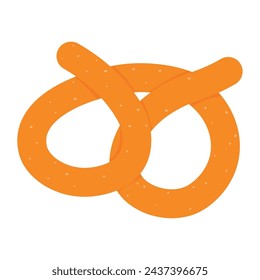 Brezel leckere Bäckerei isoliertes Design