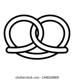 Pretzel, donut vector icon, logo.