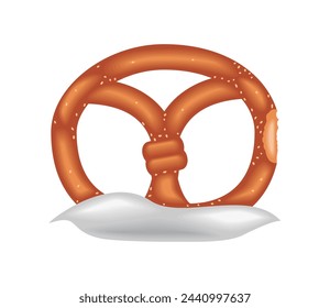 pretzel fresh bread illustration design