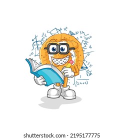 the pretzel geek cartoon. cartoon mascot vector