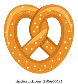 Pretzel, german bakery. Vector color illustration