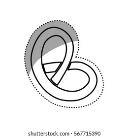 Pretzel german snack icon vector illustration graphic design