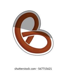 Pretzel german snack icon vector illustration graphic design