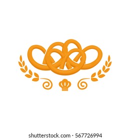 Pretzel german snack icon vector illustration graphic design