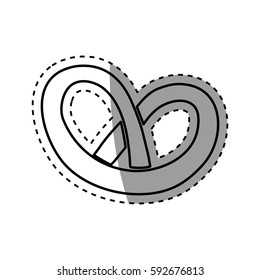 Pretzel german snack icon vector illustration graphic design