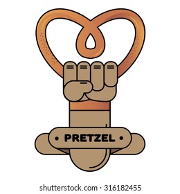 pretzel in his hand Festival