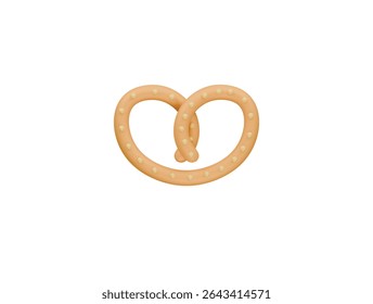 pretzel icon 3d illustration render