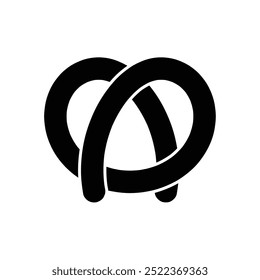 pretzel icon black vector design illustration isolated white background