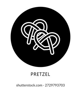 Botão De Ícone De Pretzel, Mini Ilustração Relacionam-Se À Comida, Gastronomia. Use Para O Desenvolvimento Moderno De Conceitos, Ui, Ux Web E Aplicativos.