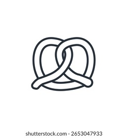 coleção de ícones de pretzel. estilo de design com fundo