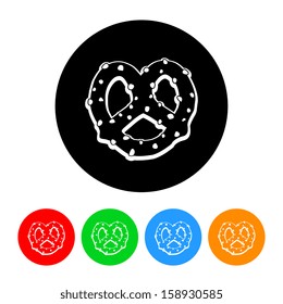 Pretzel Icon with Color Variations