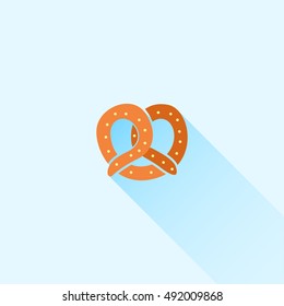 pretzel icon. flat design