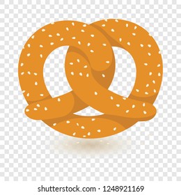 Pretzel icon. Flat illustration of pretzel vector icon for web design
