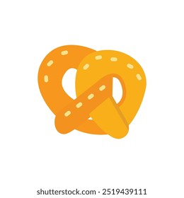 pretzel icon flat style element