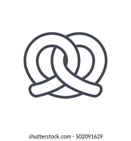 Pretzel Icon food outlined Bakery