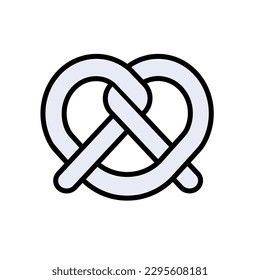 Bretzel-Symbol. Deutscher Snack. Illustration der Mahlzeiten. Angewendet als Trendy Symbol für Design-Element, Website, Präsentation und Anwendung - Vektorgrafik. 