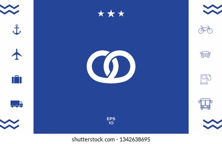Pretzel icon. Graphic elements for your design