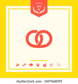 Pretzel icon. Graphic elements for your design