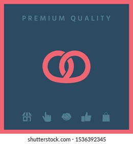 Pretzel icon. Graphic elements for your design