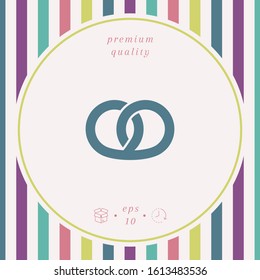 Pretzel icon. Graphic elements for your design