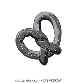 Bretzel Symbol Illustration Vektordesign Vorlage