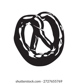 Bretzel Symbol Illustration Vektordesign Vorlage