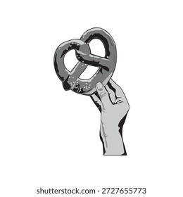 Bretzel Symbol Illustration Vektordesign Vorlage