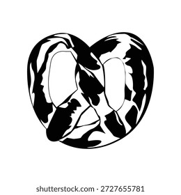 Bretzel Symbol Illustration Vektordesign Vorlage