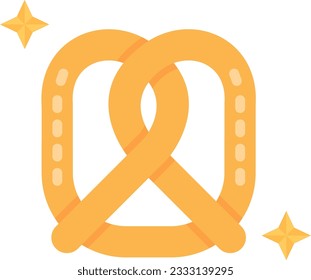 Pretzel Icon image. Suitable for mobile application.